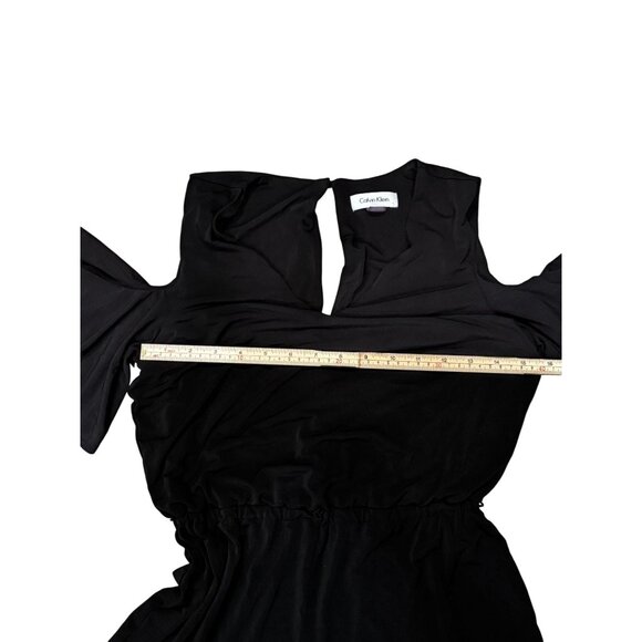 Calvin Klein Womens Black Cold Shoulder Romper Size 2 - Picture 6 of 8
